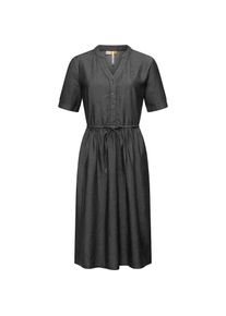 Ragwear, Damen, Shirtkleid &raquo;Shirtkleid Casarea Denim&laquo;, Black, N-Gr, L - N-Gr, Black, Stylisches Damen Kurzarmkleid in cooler Jeans-Optik