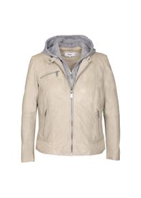 Maze, Damen, Lederjacke &raquo;Lederjacke 42021318&laquo;, greige, 52, greige, Lederjacke im Bikerstil, Trachtenmode