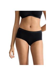 Sloggi, Damen, Midislip &raquo;Basic+&laquo; 4er Pack, perfekter Sitz, feminin, Baumwollmischung, Single Jersey, weich, BLACK, 44, BLACK, Damen-Slips von Sloggi