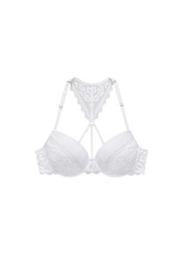 Vivance, Push-up-BH mit Spitze in Leo-Optik mit Neckholder-Tr&auml;ger, Dessous, wei&szlig;, Cup A, 80 -Cup A, Push-up-BH