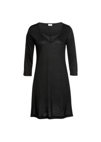 Lascana, Damen, Nachthemd mit Spitzendetail und halblangen &Auml;rmeln, schwarz, N-Gr, 32/34 -N-Gr, schwarz, Kurzes Nachtkleid mit halblangen &Auml;rmeln