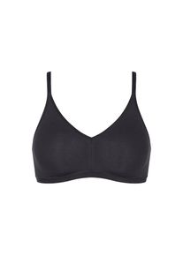 Sloggi, Herren, Soft-BH &raquo;GO Daily Cotton&laquo; Glanz-Effekt Details, tiefer V-Ausschnitt, ohne B&uuml;gel, BLACK, N-Gr, S - N-Gr, BLACK, B&uuml;gelloser-BH von 