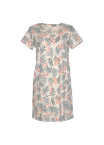 Lascana, Damen, Sleepshirt mit Palmen-Print, sand-bedruckt, N-Gr, 36/38 -N-Gr, sand-bedruckt, Bequemes Nachthemd mit Palmendruck