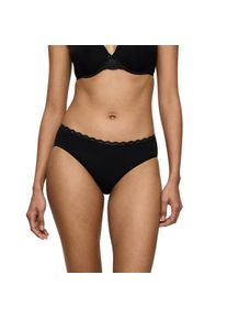 Triumph, Damen, Tai-Slip &raquo;Feel Of Cotton&laquo; 2er Pack, weich, ohne Seitennaht, schmales Spitzenband, BLACK, 40, Damen-Slip von Triumph