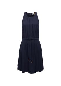 Ragwear, Damen, Blusenkleid &raquo;Sommerkleid Sanai&laquo;, Navy24, N-Gr, XL -N-Gr, Navy24, Unifarbenes Blusenkleid mit mit Bindeband an der Taille