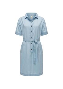 Ragwear, Damen, Jeanskleid &raquo;Jeanskleid Rozyna Denim&laquo;, Light Blue Denim, N-Gr, XXL - N-Gr, Light Blue Denim, Elegantes Damen Midikleid mit Haifisch-