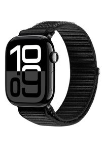 Dux Ducis Strap Apple Watch 42/44/45/46/49MM YE Nylon Braided Loop Wrist Strap Black, Uhrenarmband