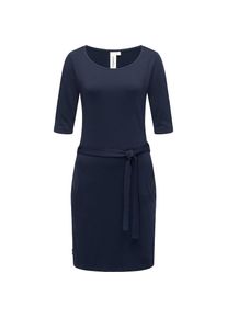 Ragwear, Damen, Jerseykleid &raquo;Jerseykleid Kenisha&laquo;, Navy, N-Gr, L -N-Gr, Navy, Basic Damen Midikleid mit 3/4-&Auml;rmeln