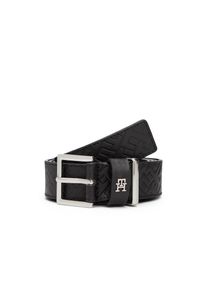 Tommy Hilfiger, Damen, Lederg&uuml;rtel &raquo;TH SQUARE MONO&laquo; mit TH-Monogramm, Breite: 3 cm, Black, Black, Dameng&uuml;rtel von Tommy Hilfiger