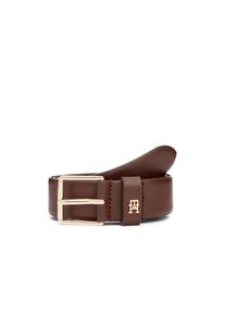 Tommy Hilfiger, Damen, Lederg&uuml;rtel &raquo;TH SQUARE 3 cm breit&laquo; mit quadratischer Schnalle, Breite: 3cm, Rich Walnut, Rich Walnut, Dameng&uuml;rtel von Tommy 
