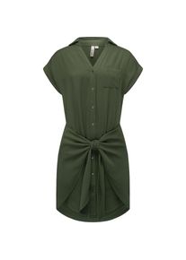 Ragwear, Damen, Blusenkleid &raquo;Blusenkleid Bahaya&laquo;, Dark Olive, N-Gr, XL -N-Gr, Dark Olive, Hemdblusenkleid mit Taillenband und Brusttasche