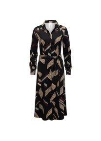 Ragwear, Damen, Blusenkleid &raquo;Blusenkleid Plantee Print&laquo;, Black, N-Gr, XL -N-Gr, Black, Damen Hemdblusenkleid f&uuml;r Alltag und Freizeit