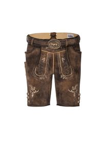 N&uuml;bler N&uuml;bler, Herren, Trachtenlederhose &raquo;Lederhose kurz Mufflon&laquo;, Anthrazit, EURO, 50 - EURO, Anthrazit, Lederhose, Trachtenmode, Bayern, Trachtenmode