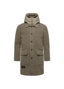 Stone Harbour, Damen, Trenchcoat &raquo;Wollmantel Thiagoo XX&laquo;, Stone Brown, M, Stone Brown, Winter Kurzmantel in Hemd-Optik mit Kentkragen