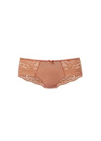 s.Oliver, Damen, Panty &raquo;Livie&laquo; mit zarter Jacquardspitze und feinem Soft-Mesh, caramel, 48/50, caramel, Feminine Panty in abdeckender Schnittform