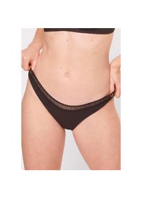 Sloggi, Damen, Brasilslip &raquo;GO Ribbed&laquo; 2er Pack, Feinripp, Stretch-Spitze, bequem, weich, elastisch, BLACK, XL, Brazil-Slip im Doppelpack von Sloggi