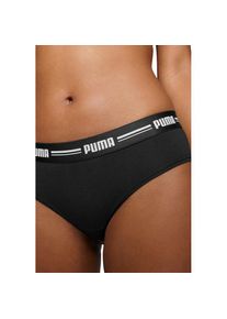 Puma, Damen, Brasilslip &raquo; WOMEN BRAZILIAN 2P PACK&laquo; 2er Pack, Breiter elastischer Logobund, black, XS, black, Damenslip von Puma