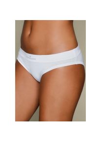 Copenhagen Studios, Damen, Bikinislip &raquo;mit Logodruck am Bund&laquo; 3er-Pack, aus softer Bio-Baumwollqualit&auml;t, schwarz, wei&szlig;, grau meliert, L (40), schwarz,
