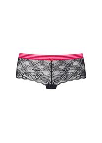Vivance, Damen, Panty aus elastischer Spitze mit modischen Kontrastfarben, schwarz, 44/46, schwarz, Modische Panty mit feiner Zierschleife und 