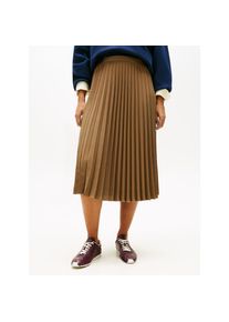 Tommy Hilfiger, Damen, Plisseerock &raquo;FLUID PLEATED PULL ON MIDI SKIRT&laquo;, Nordic Taupe, 46, Nordic Taupe, Plisseerock von Tommy Hilfiger Womanswear