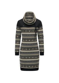 Ragwear, Damen, Sweatkleid &raquo;Sweatkleid Chlloe Jacquard YOUMODO&laquo;, Black, N-Gr, 3XL -N-Gr, Black, Bequemes Langarm Minikleid mit hohem Schlauchkragen