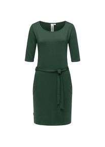 Ragwear, Damen, Jerseykleid &raquo;Jerseykleid Kenisha&laquo;, Pine Green, N-Gr, M -N-Gr, Pine Green, Basic Damen Midikleid mit 3/4-&Auml;rmeln