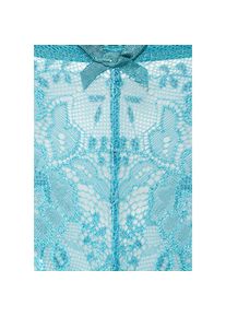 Lascana, Damen, String aus sch&ouml;ner Vollspitze und Schleife, adria blau, 32/34, Lascana String aus floraler Spitze