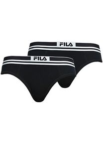 Fila, Damen, Slip &raquo;WOMAN BRIEF&laquo; 2er Pack, mit elastischem Bund, black, L, black, Damenunterhose von Fila