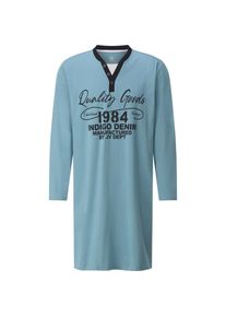 Jan Vanderstorm, Herren, Pyjama &raquo;Nachthemd STIGMARK&laquo;, blau, L, blau, Nachthemd STIGMARK mit Print