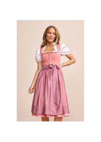 Kr&uuml;ger Kr&uuml;ger, Damen, Dirndl &raquo;Dirndl Quinta (70cm)&laquo;, rosa, 42, rosa, gerader Ausschnitt, Trachtenmode