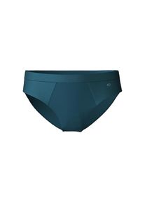 Calida, Damen, Slip &raquo;Cate&laquo; schimmernde Satin-Blende, femininer Look, Single Jersey, elastisch, blau, M (44/46), blau, Damen-Slip von Calida