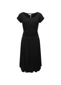 Ragwear, Damen, Sommerkleid &raquo;Sommerkleid Yvone Solid&laquo;, Black, N-Gr, XXL - N-Gr, Black, Weiches Kurzarm Kleid, l&auml;ssiger Rundhalsausschnitt