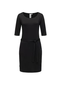 Ragwear, Damen, Jerseykleid &raquo;Jerseykleid Kenisha&laquo;, Black, N-Gr, M -N-Gr, Black, Basic Damen Midikleid mit 3/4-&Auml;rmeln