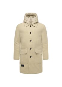 Stone Harbour, Damen, Trenchcoat &raquo;Wollmantel Thiagoo XX&laquo;, Sand, L, Sand, Winter Kurzmantel in Hemd-Optik mit Kentkragen