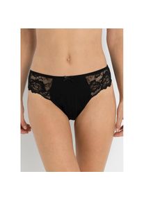 bonprix, Damen, Slip Packung, 4, 4 Stk. Slip mit Spitze (4er Pack), schwarz, 4 Stk., 48/50 (XL) -4 Stk., schwarz, Slip im klassischen Stil f&uuml;r 