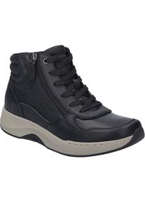 Josef Seibel, Damen, Sneaker &raquo;Elli 01, schwarz&laquo;, schwarz, 38, schwarz, Damen-Sneaker aus Leder + Textil