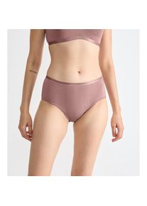 Sloggi, Damen, Midislip &raquo;GO Daily Cotton&laquo; 3er Pack, Glanz-Effekt Details, weich, Baumwollmix, bequem, elastisch, CACAO, XL, CACAO, Damen-Slip von 
