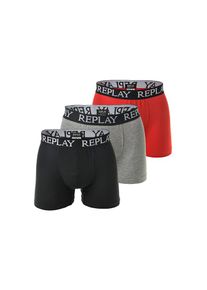 Replay, Herren, Boxershorts &raquo;Boxershort 3er Pack&laquo;, Schwarz/Grau/Rot, XXL, Schwarz/Grau/Rot, Replay Herren Boxershorts