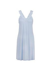 Calida, Damen, Nachthemd &raquo;Elegant Dreams&laquo; V-Ausschnitt, Spitze, Single Jersey Qualit&auml;t, A-Form, harmony blue, N-Gr, XS (36/38) -N-Gr, harmony blue, 