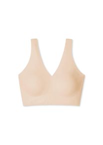 Schiesser, Damen, Bustier &raquo;Invisible Soft&laquo; Microfaser, Lasercut-Abschl&uuml;sse, V-Ausschnitt, 410-sand, 38 - N-Gr, Bustier f&uuml;r Damen von Schiesser