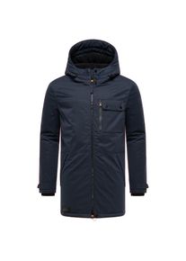 Stone Harbour, Herren, Wintermantel &raquo;Wintermantel Fintaan XX&laquo;, Navy, L, Navy, Herren Wintermantel mit fleecegef&uuml;tterter Kapuze