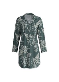 Calida, Damen, Nachthemd &raquo;Favourites Glow&laquo; Knopfleiste, Single Jersey Qualit&auml;t, weich, floraler Print, deep emerald green, N-Gr, S (40/42) -N-Gr, deep