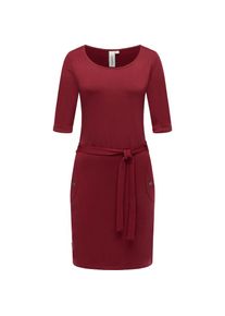 Ragwear, Damen, Jerseykleid &raquo;Jerseykleid Kenisha&laquo;, Wine Red, N-Gr, L -N-Gr, Wine Red, Basic Damen Midikleid mit 3/4-&Auml;rmeln
