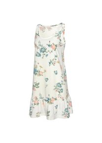 Vivance Dreams, Damen, Nachthemd mit Volant am Saum, ecru-allover-gebl&uuml;mt, N-Gr, 32/34 -N-Gr, ecru-allover-gebl&uuml;mt, Verspieltes Nachthemd mit Tanktop 