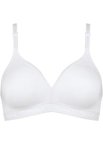 Triumph, Damen, B&uuml;gelloser BH &raquo;Micro Fun&laquo; nahtlos vorgeformte Cups, WHITE, Cup D, 90 - Cup D, WHITE, B&uuml;gelloser T-Shirt-BH mit nahtlos vorgeformten 