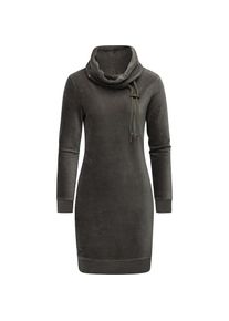 Ragwear, Damen, Sweatkleid &raquo;Sweatkleid Chloe Velvet&laquo;, Dark Olive25, N-Gr, S -N-Gr, Dark Olive25, Bequemes Langarm Kleid in Samt-Optik und 