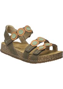 Josef Seibel, Damen, Sandale &raquo;Hannah 13, oliv-multi&laquo;, oliv-multi, 37, oliv-multi, Wechselfu&szlig;bett: nein; Machart: AGO