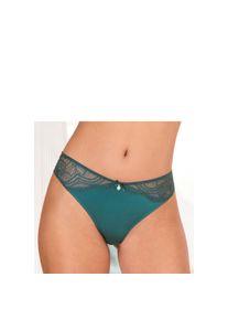 Nuance, Damen, Tanga &raquo;Vivianna&laquo; mit feinen Spitzen-Details, tannengr&uuml;n, 32/34, tannengr&uuml;n, Femininer Tanga in abdeckender Schnittform