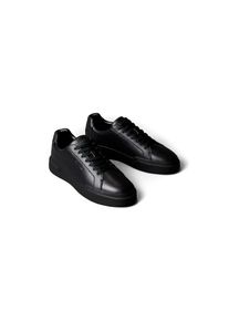 Calvin Klein, Herren, Sneaker &raquo;CHUNKY CUPSOLE LACEUP LTH BT AOP&laquo; Halbschuh, Freizeitschuh, Schn&uuml;rschuh mit gepr&auml;gtem Fersenbereich, schwarz, 41, 