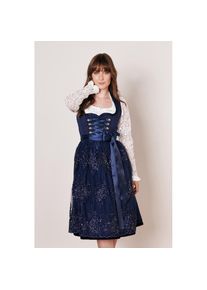 Kr&uuml;ger Kr&uuml;ger, Damen, Dirndl &raquo;Dirndl Maisie (70cm)&laquo;, blau, 38, blau, Herz-Ausschnitt, Trachtenmode